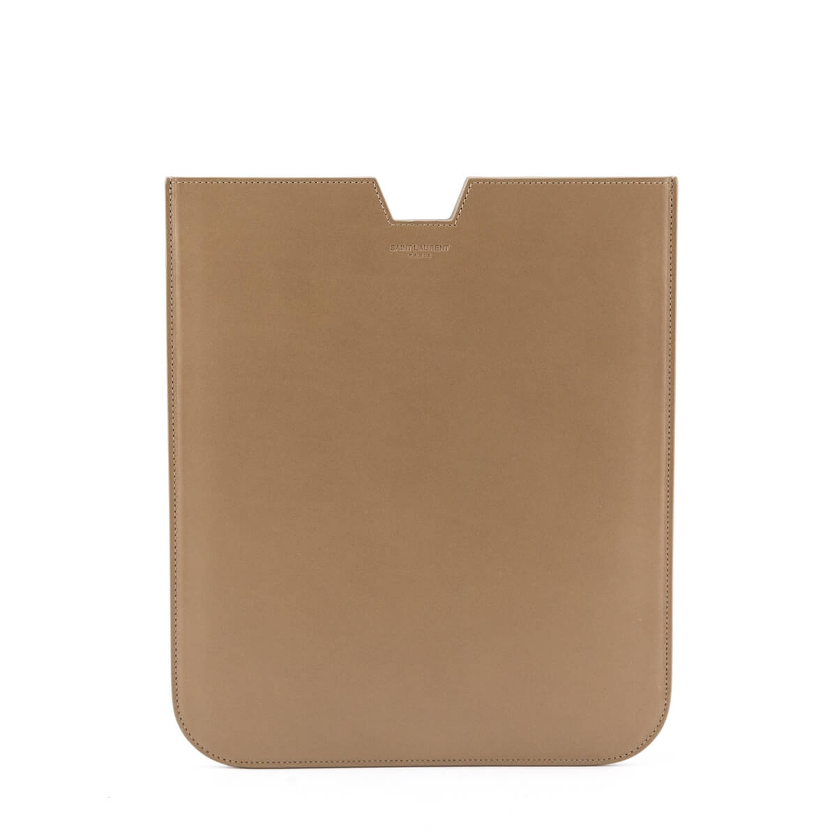Luxury Saint Laurent Trending 2025 Beige Smooth Calfskin iPad Case