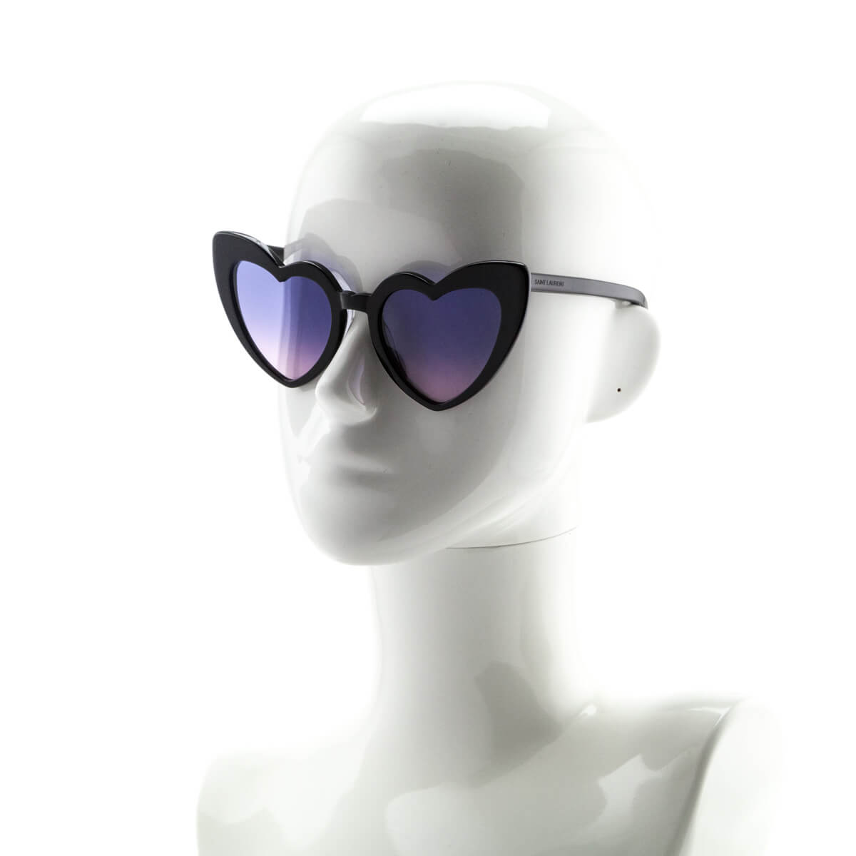 Luxury Saint Laurent Trending 2025 Black Acetate Heart Frame Loulou Sunglasses