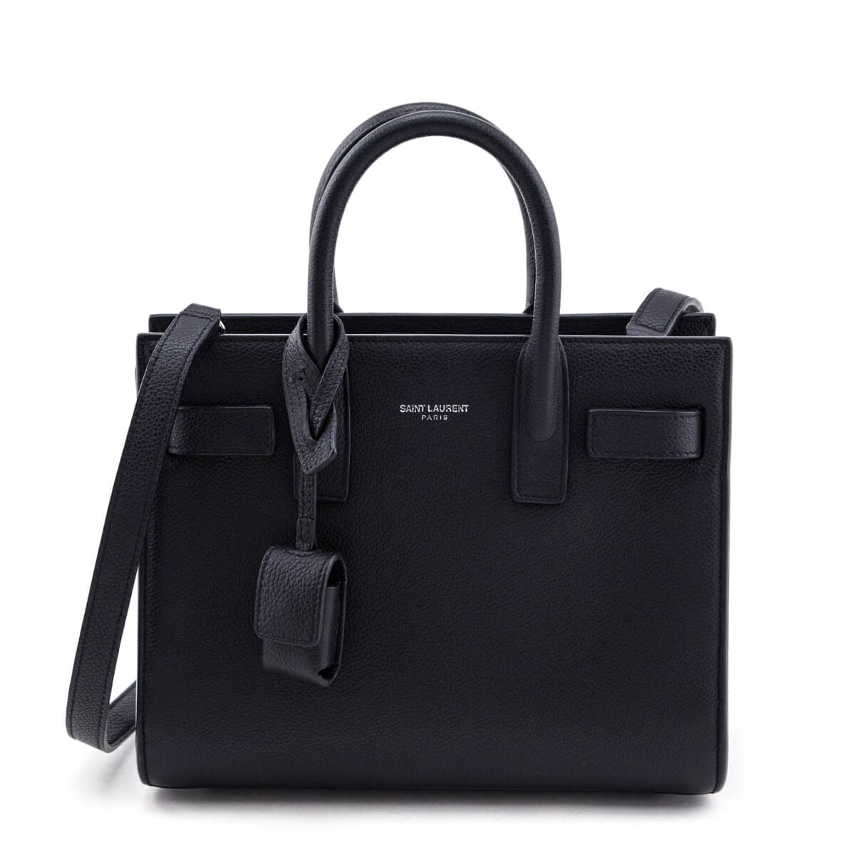 Luxury Saint Laurent Trending 2025 Black Calfskin Nano Sac De Jour Bag