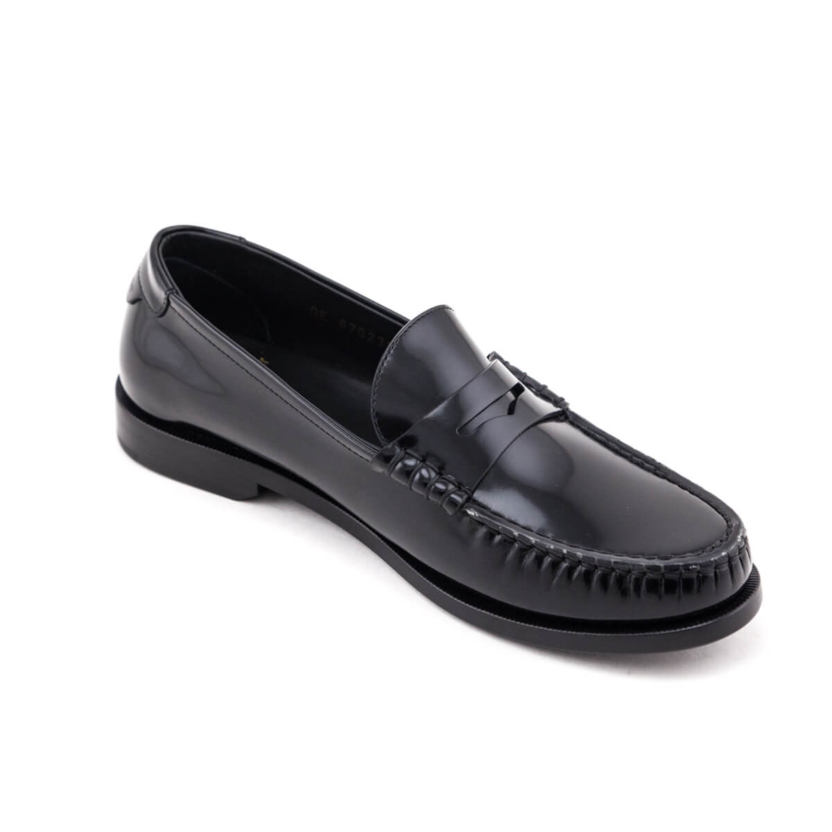 Luxury Saint Laurent Trending 2025 Black Le Loafer Glossed Leather Loafers Size US 8.5 | EU 38.5