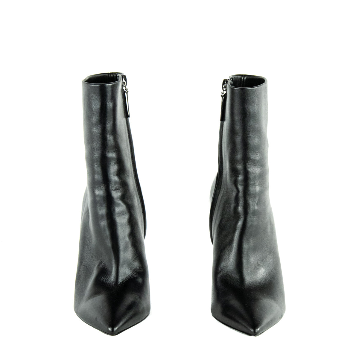 Luxury Saint Laurent Trending 2025 Black Leather Opyum Ankle Boots Size US 6 | EU 36