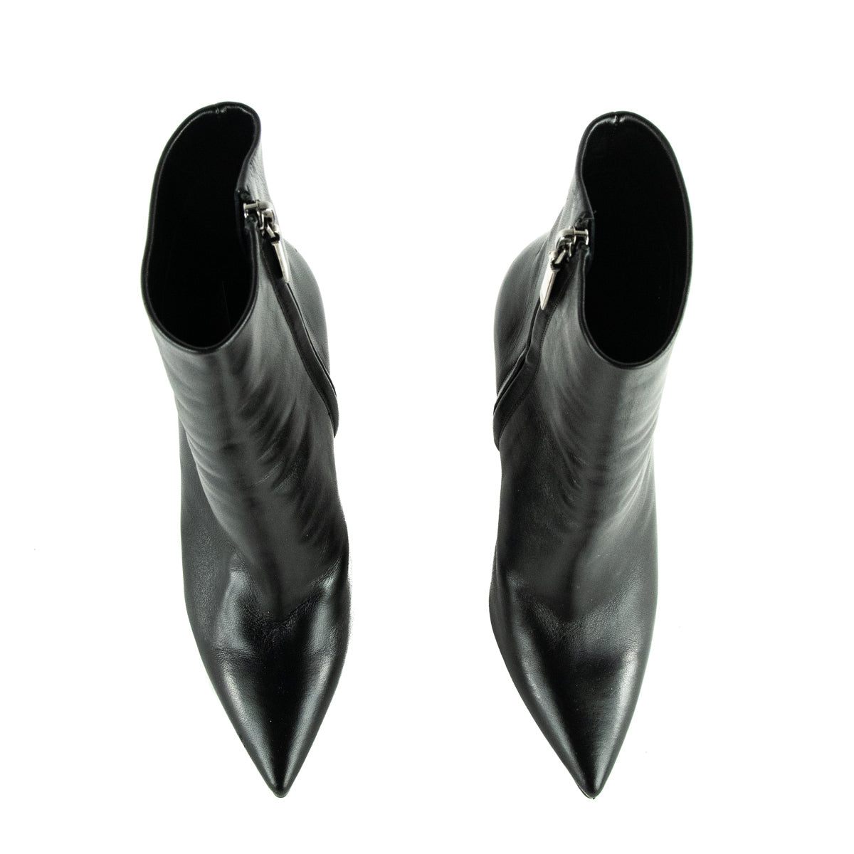 Luxury Saint Laurent Trending 2025 Black Leather Opyum Ankle Boots Size US 6 | EU 36