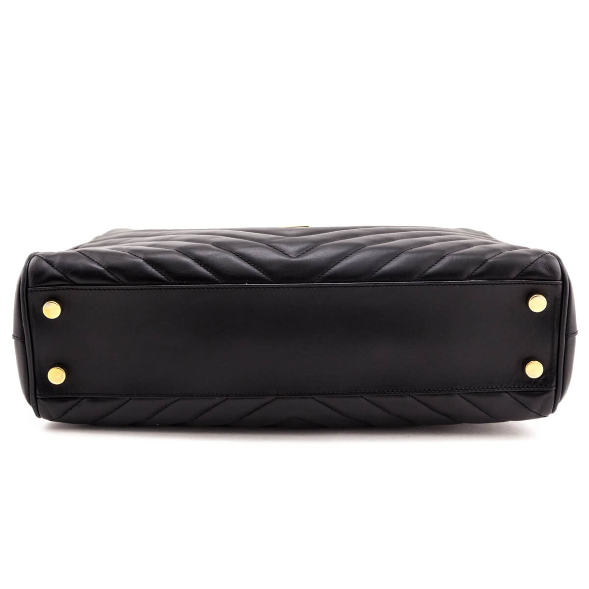 Luxury Saint Laurent Trending 2025 Black Matelasse Chevron Large Shopping Bag