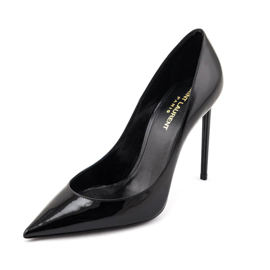 Luxury Saint Laurent Trending 2025 Black Patent Zoe 105 Pumps Size US 8.5 | EU 38.5
