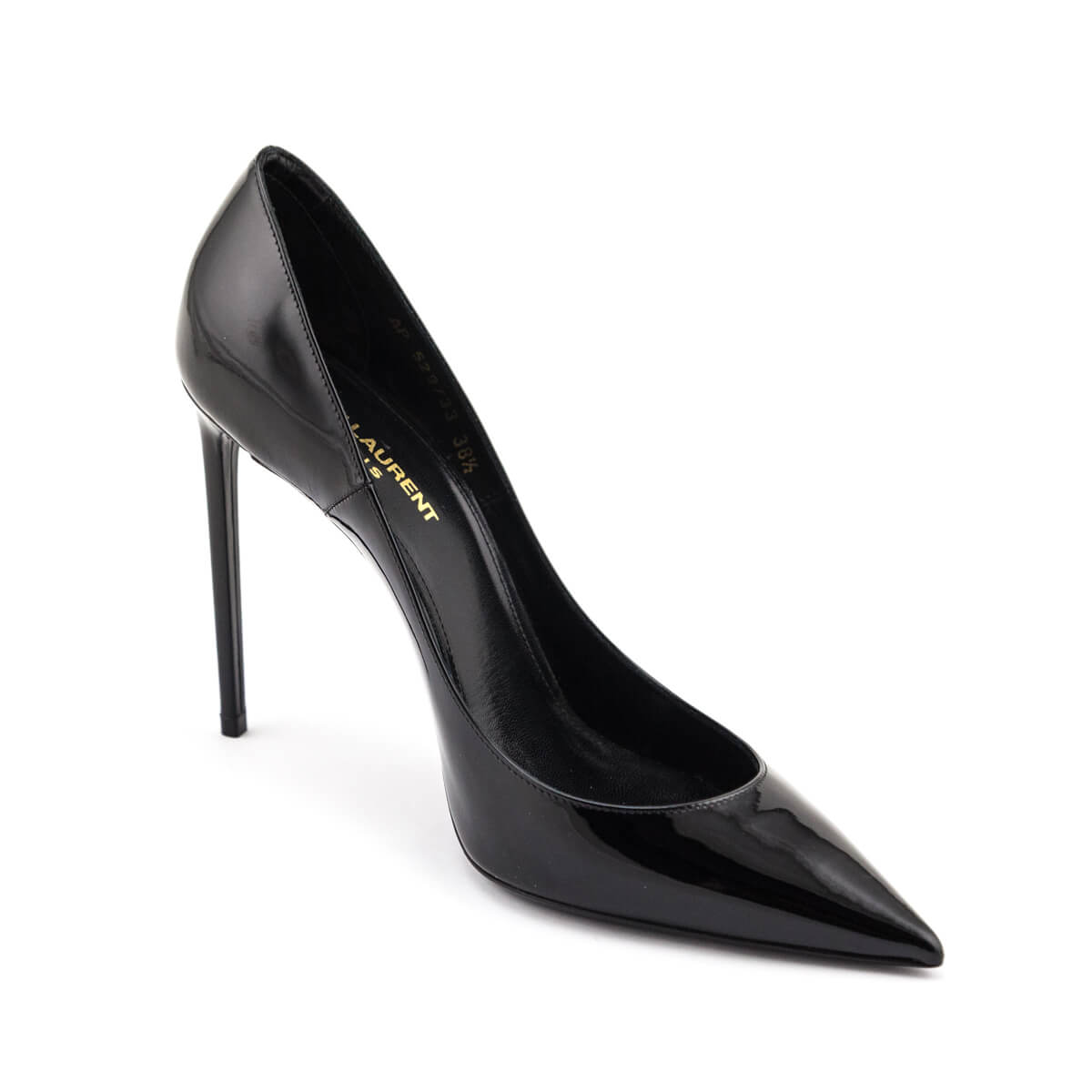 Luxury Saint Laurent Trending 2025 Black Patent Zoe 105 Pumps Size US 8.5 | EU 38.5