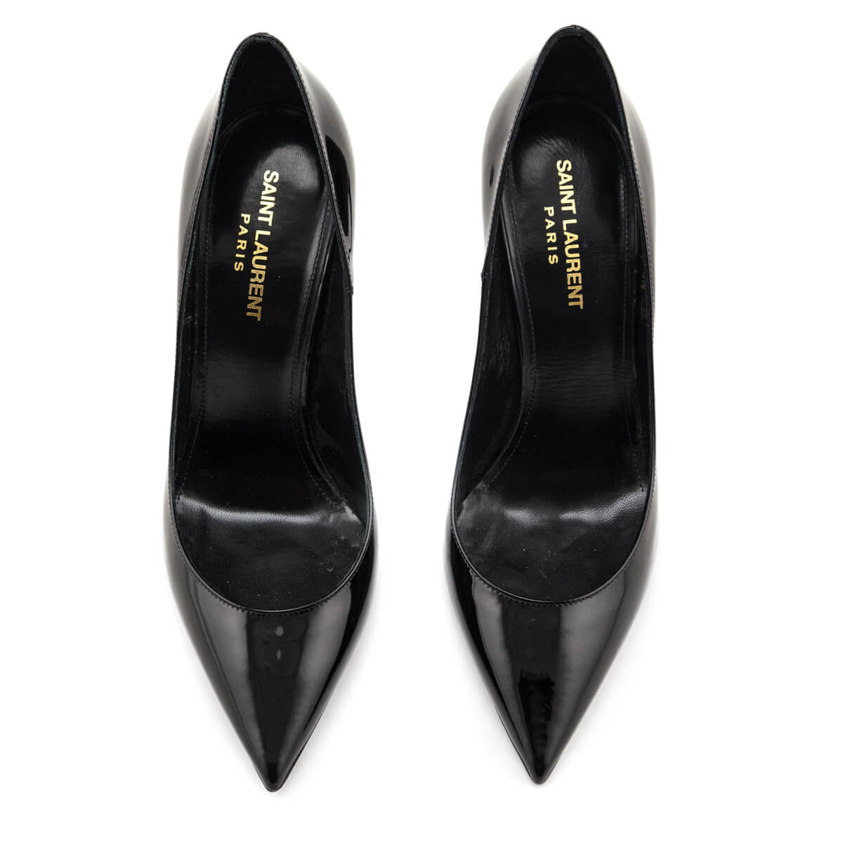Luxury Saint Laurent Trending 2025 Black Patent Zoe 105 Pumps Size US 8.5 | EU 38.5