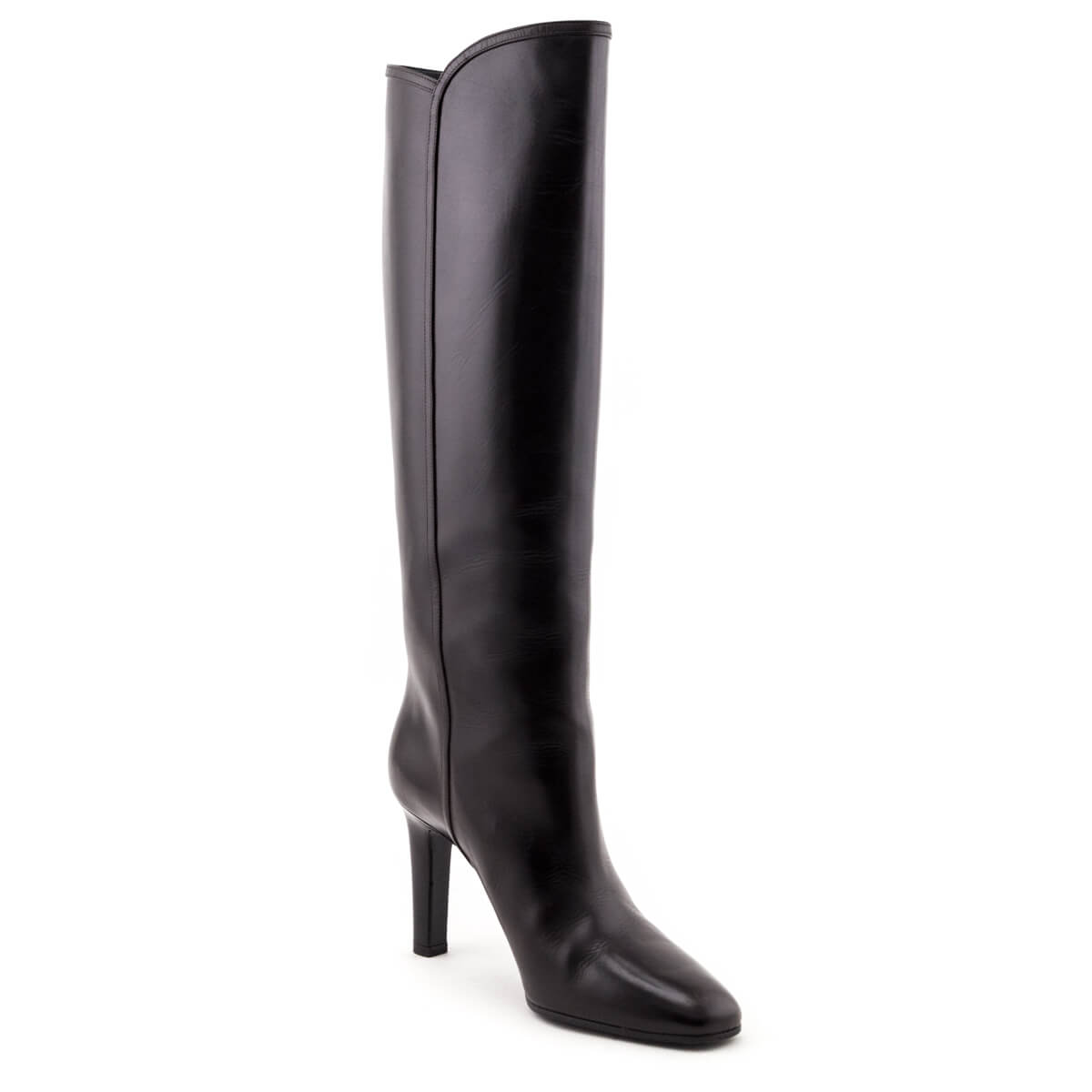 Luxury Saint Laurent Trending 2025 Brown Leather Jane Knee-High Boots Size US 11 | EU 41