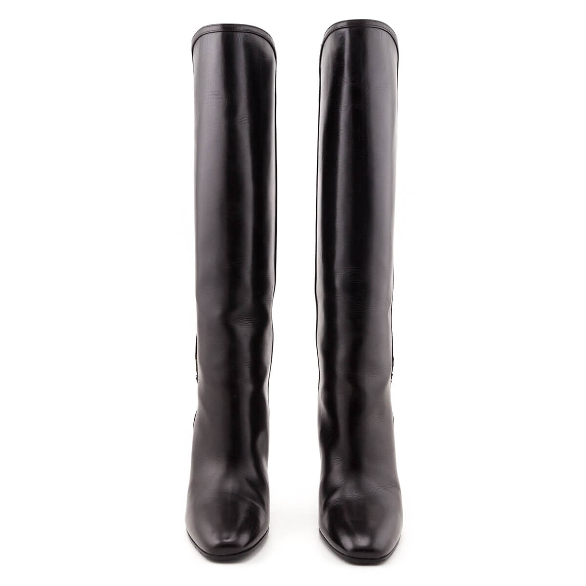 Luxury Saint Laurent Trending 2025 Brown Leather Jane Knee-High Boots Size US 11 | EU 41
