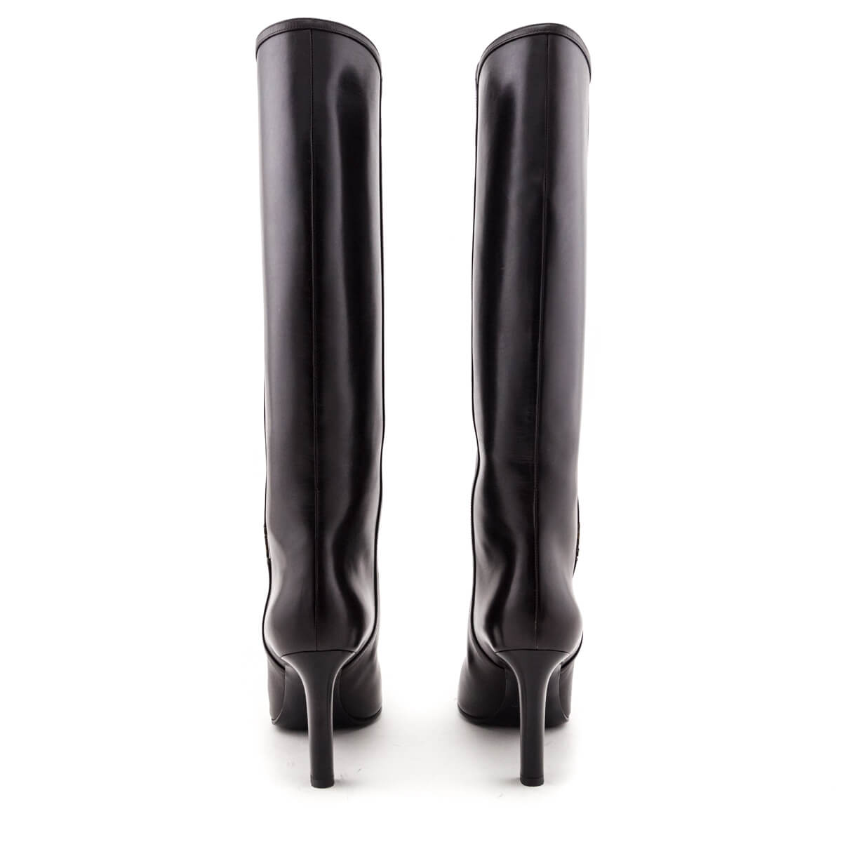 Luxury Saint Laurent Trending 2025 Brown Leather Jane Knee-High Boots Size US 11 | EU 41