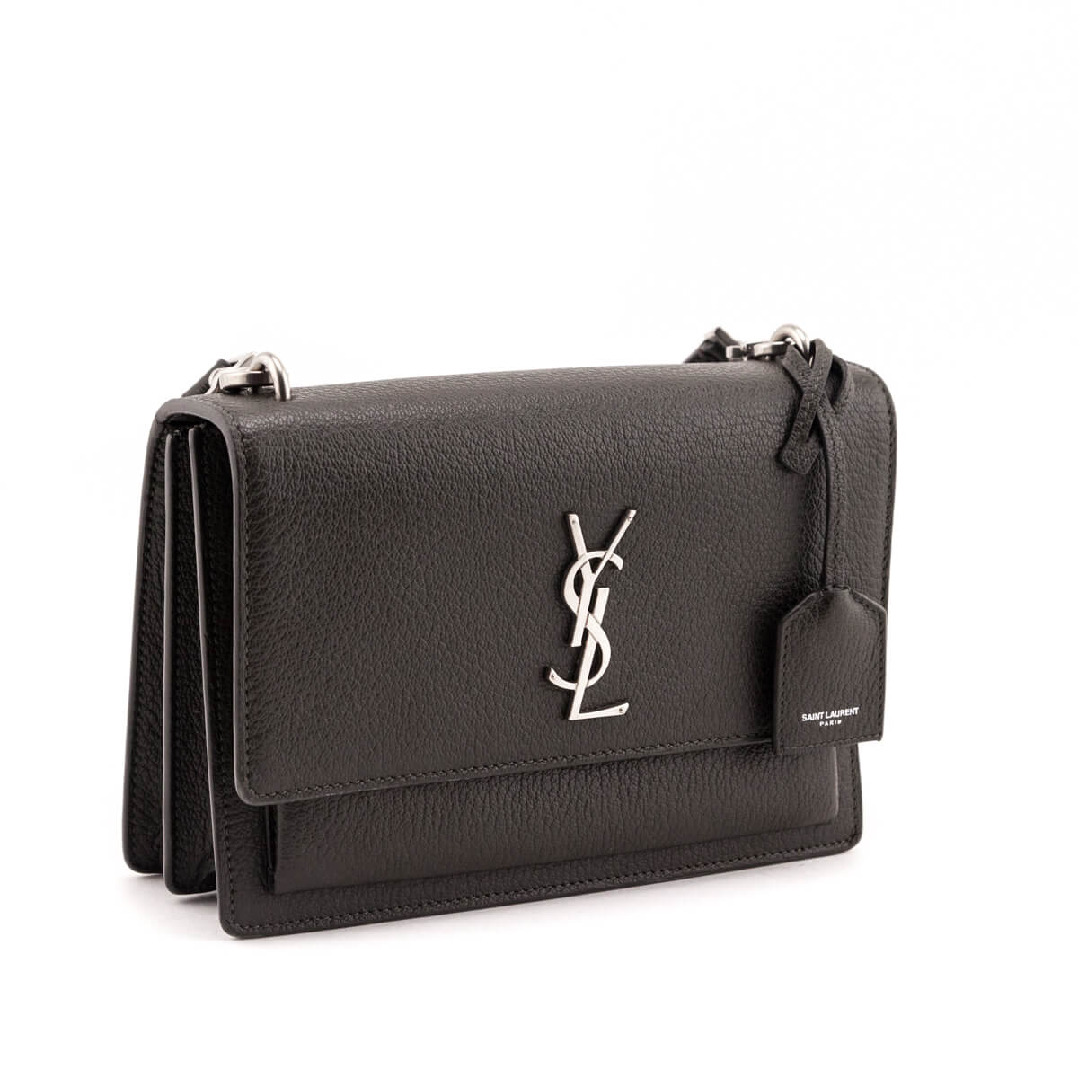 Luxury Saint Laurent Trending 2025 Kaki Grained Calfskin Medium Monogram Sunset Satchel
