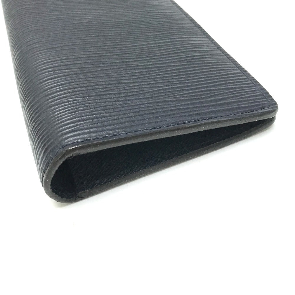 LOUIS VUITTON Long Wallet Purse M60615 Epi Leather Navy Epi Portefeuille Brazza mens