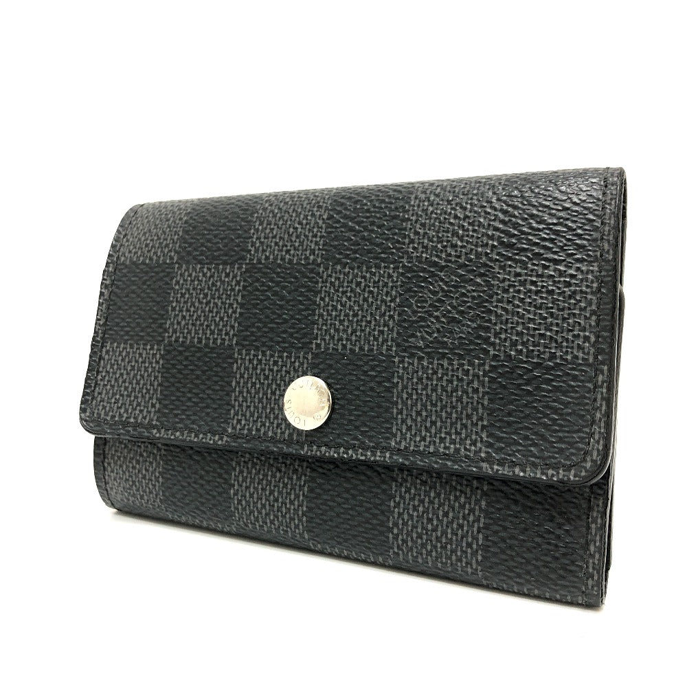 LOUIS VUITTON Key case Key holder  N62662 Damier Grafitto Canvas black Damier Grafitte Multicles6 mens