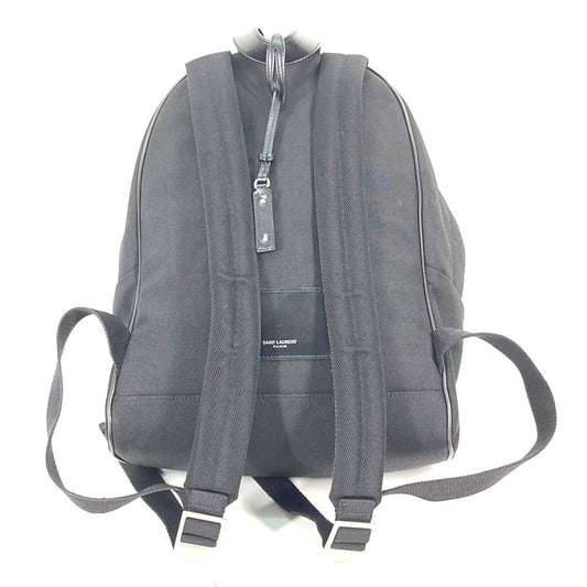 SAINT LAURENT PARIS Backpack 650617 Leather / canvas black Bag logo mens