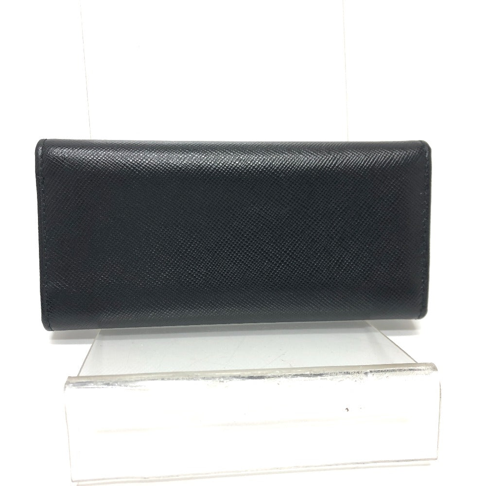 PRADA Key case Key holder  M26U saffiano leather black Triangle Plate Women