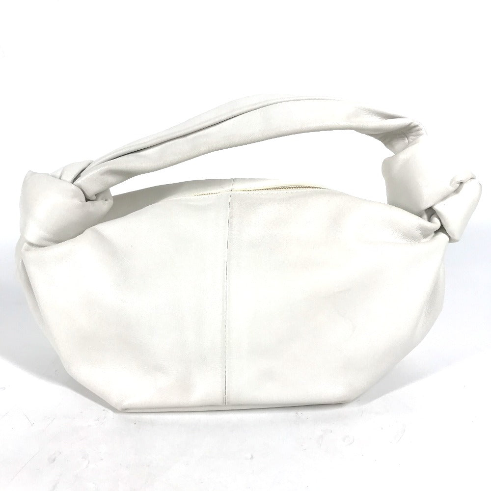 BOTTEGAVENETA Handbag leather white Pouch Double knot Women