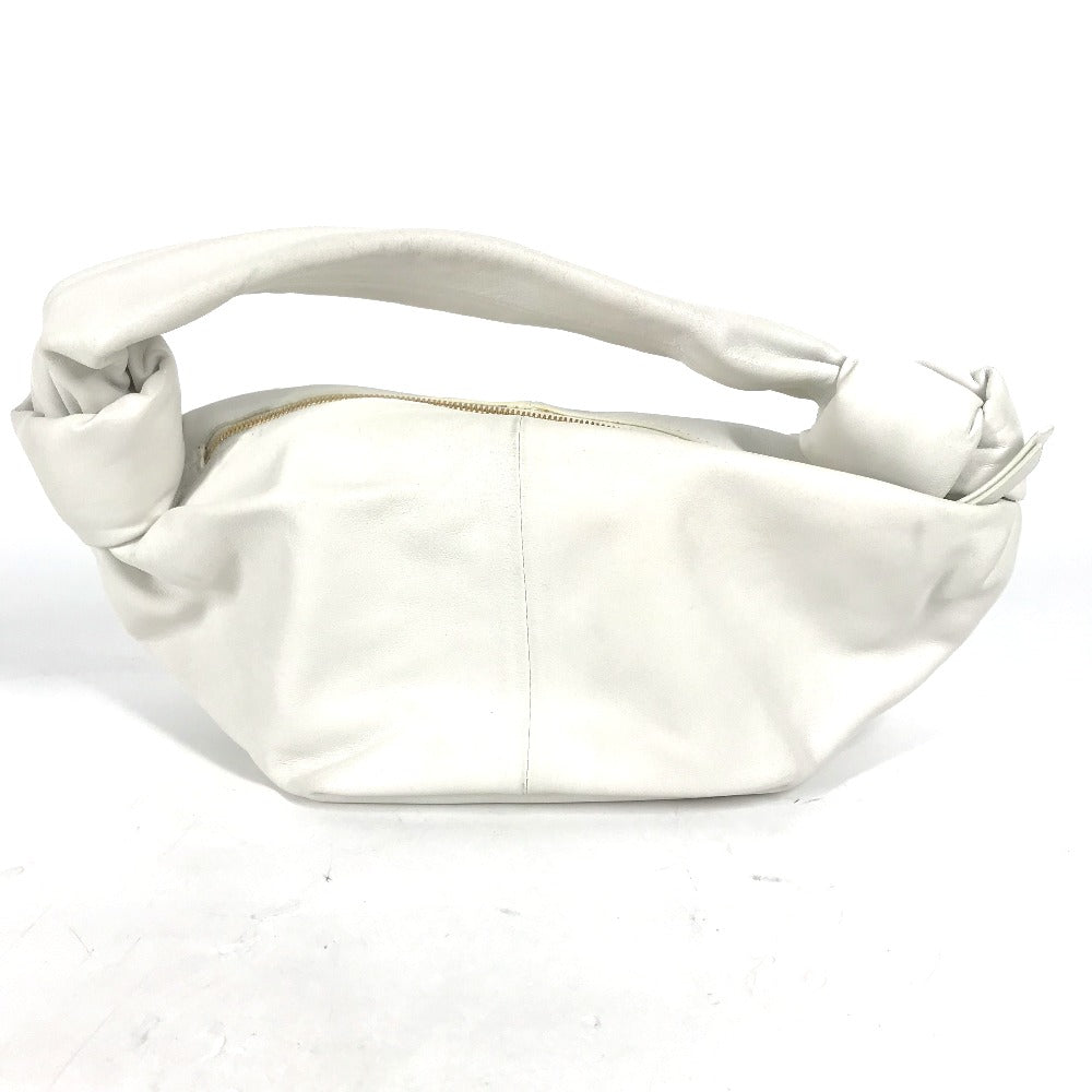 BOTTEGAVENETA Handbag leather white Pouch Double knot Women