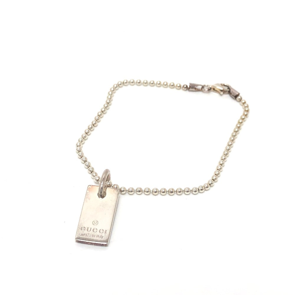 GUCCI bracelet SV925 Silver logo tag