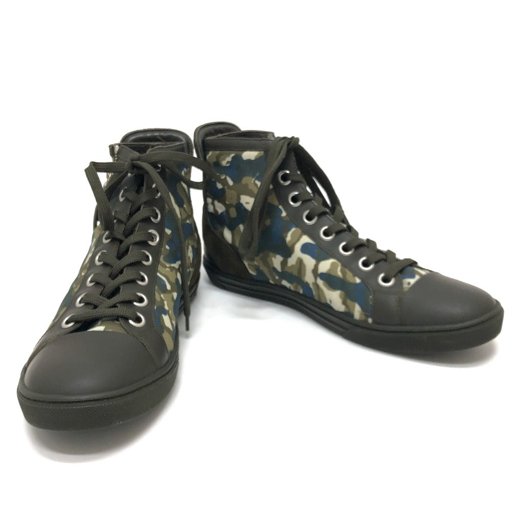 LOUIS VUITTON sneakers Nylon / leather khaki Zip-up Line mens 6