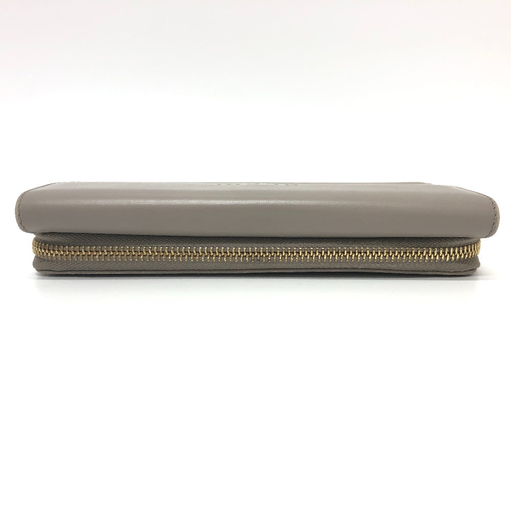 GUCCI Long Wallet Purse leather gray logo Women