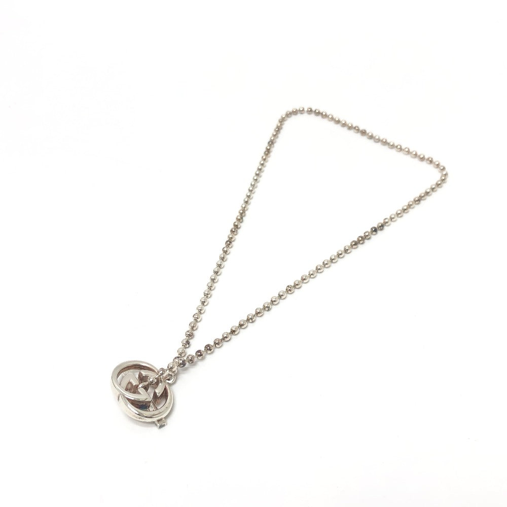 GUCCI Necklace 216435 SV925 Silver Double G