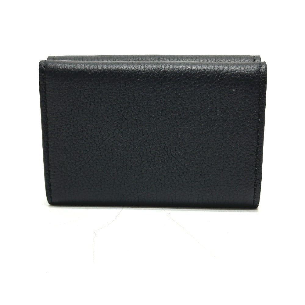 LOUIS VUITTON Trifold wallet M63921 Taurillon Clemence Noir Portefeuille Rock Mini mens