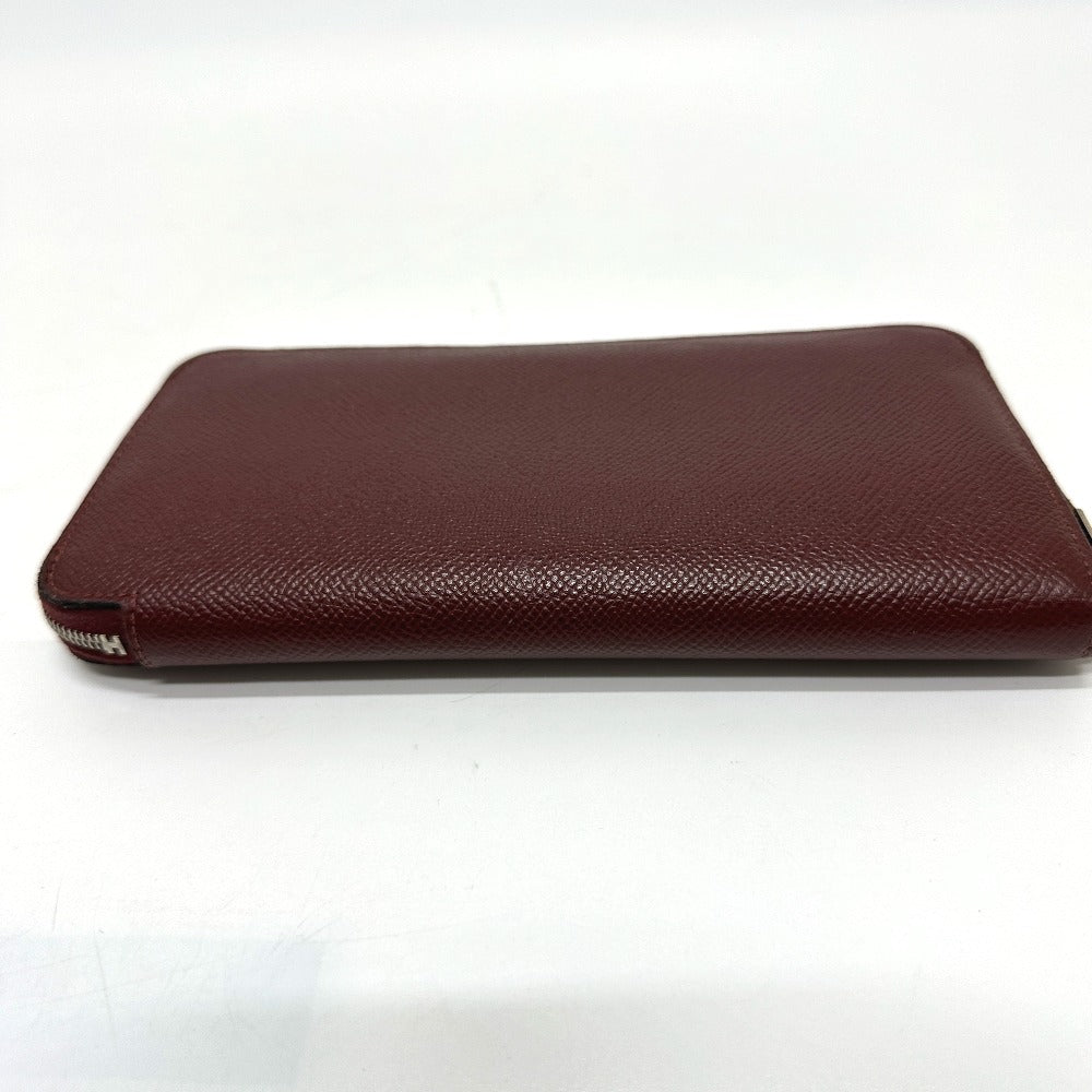 HERMES Long Wallet Purse Epsom wine-red Azap Long Women