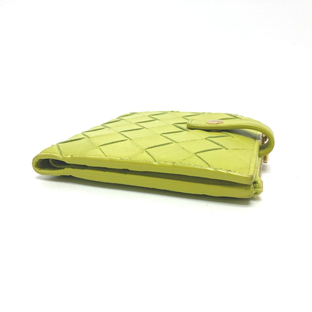 BOTTEGAVENETA Folded wallet 600270 leather green INTRECCIATO Women