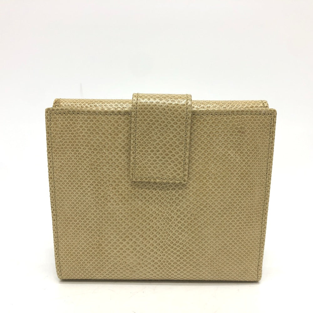 GUCCI Folded wallet leather beige GG Marmont logo