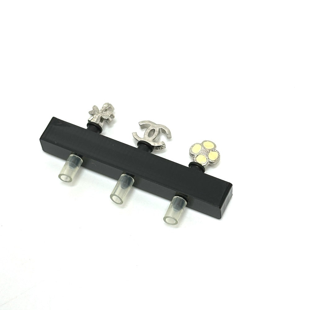 CHANEL Mobile phones and smartphone accessories metal multicolor Earphone jack, set of 3 Camellia COCO Mark Clover