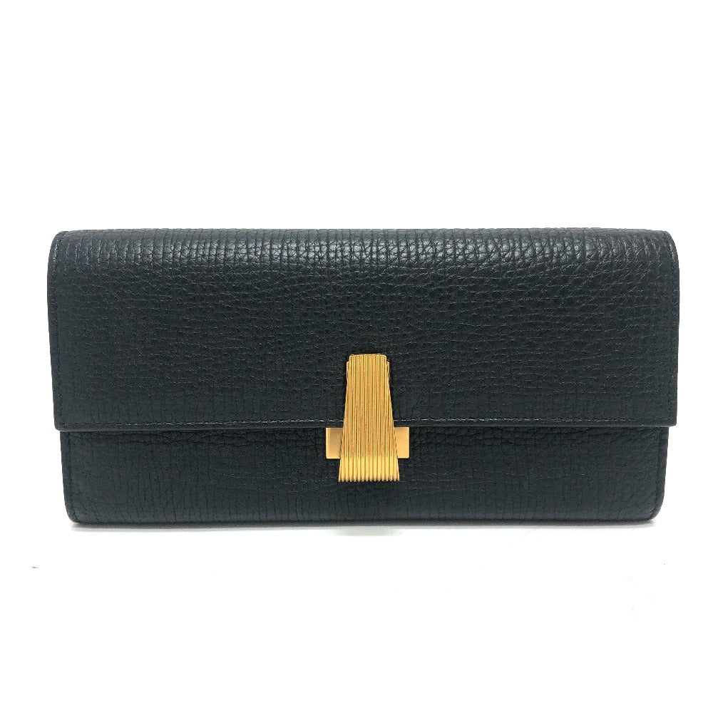 BOTTEGAVENETA Long Wallet Purse leather black Palmerat Women