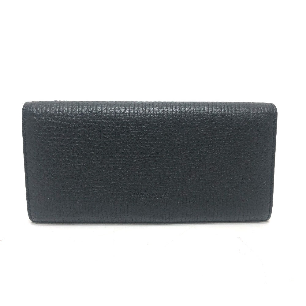 BOTTEGAVENETA Long Wallet Purse leather black Palmerat Women