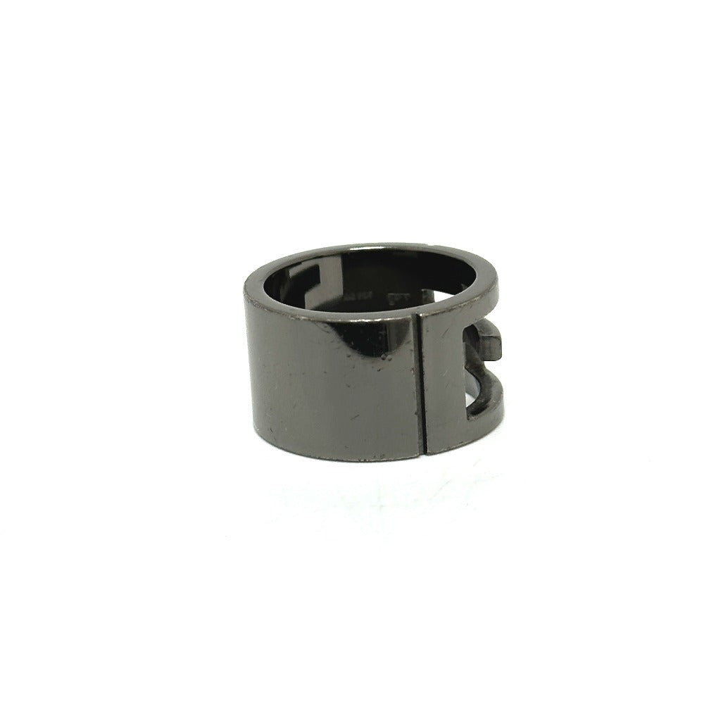 GUCCI Ring metal Black Silver Branded Ring Women 14