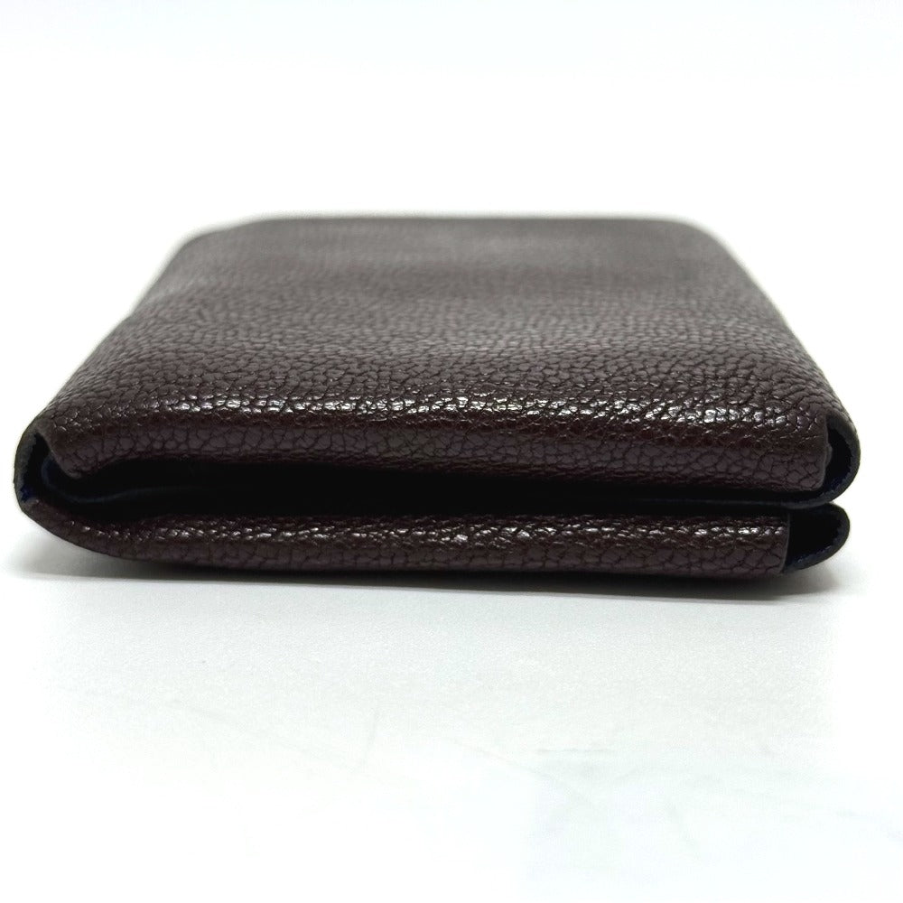 HERMES Folded wallet Shave Luco Romandel Brown Slim Calvi Duo Women