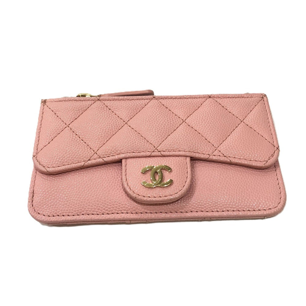 CHANEL Coin case AP2570 Caviar skin pink Matrasse Coin Card Holder Wallet Women
