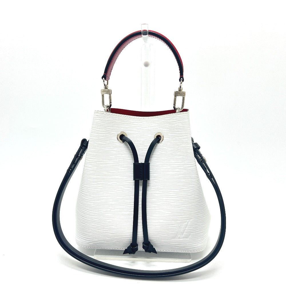 LOUIS VUITTON Shoulder Bag M55556 Epi Leather White x Black x Red NeoNoe BB Bron Optique