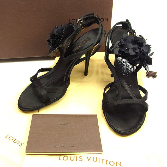 LOUIS VUITTON Sandals black 36 1/2
