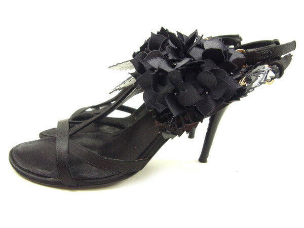 LOUIS VUITTON Sandals black 36 1/2
