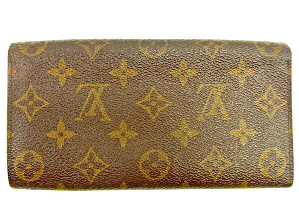 LOUIS VUITTON Long Wallet Purse M61724 Brown Pochette Porto MonÃÂ©credi