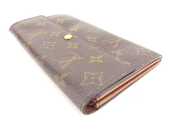 LOUIS VUITTON Long Wallet Purse M61724 Brown Pochette Porto MonÃÂ©credi