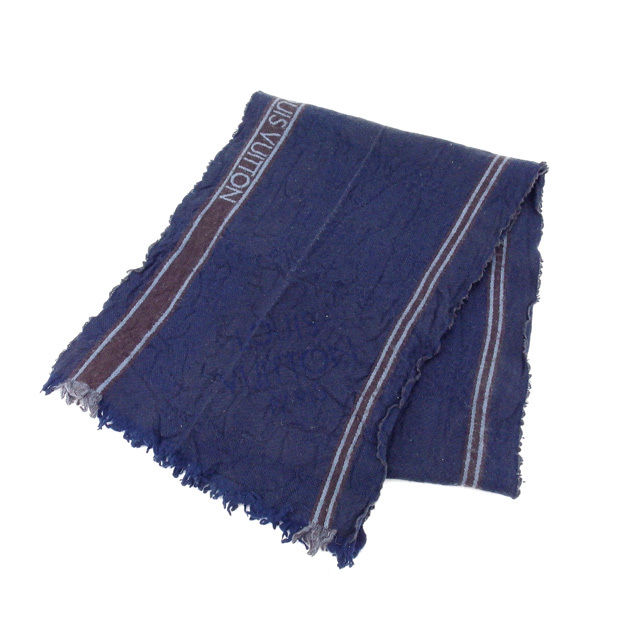LOUIS VUITTON Scarf Navy brown
