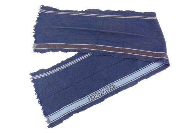 LOUIS VUITTON Scarf Navy brown