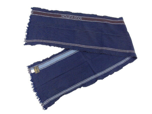 LOUIS VUITTON Scarf Navy brown