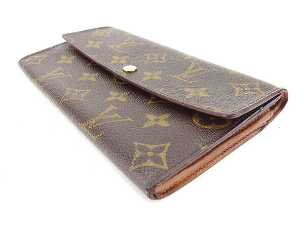 LOUIS VUITTON Long Wallet Purse M61725 Brown Pochette Porto MonÃÂ©credi