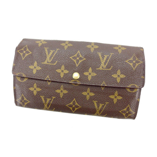 LOUIS VUITTON Long Wallet Purse M61726 Brown Former Portefeuille Sarah