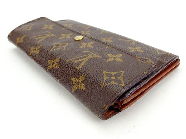 LOUIS VUITTON Long Wallet Purse M61726 Brown Former Portefeuille Sarah