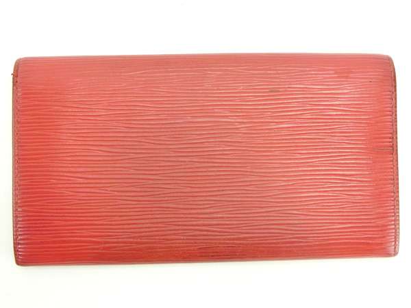 LOUIS VUITTON Long Wallet Purse M60316 Red Pochette Porto MonÃÂ©credi