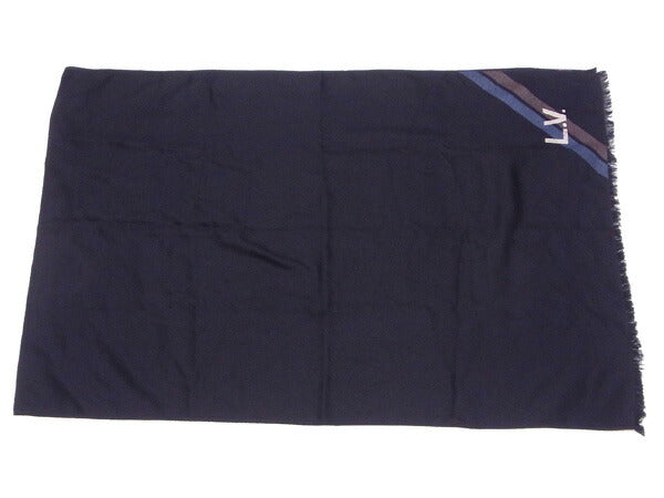 LOUIS VUITTON Scarf Black x Blue x Beige type Stall