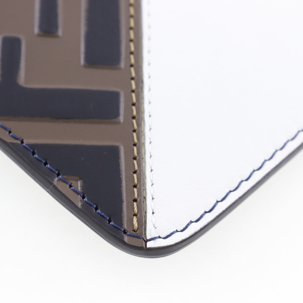 FENDI Clutch bag 8BS020 leather blue FILA collaboration Fendi Mania unisex(Unisex)