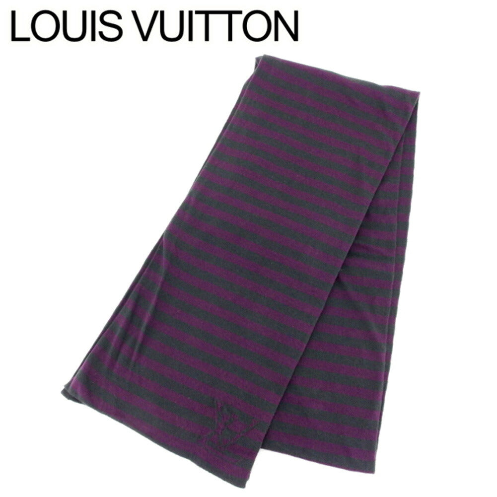 LOUIS VUITTON Scarf Purple Gray
