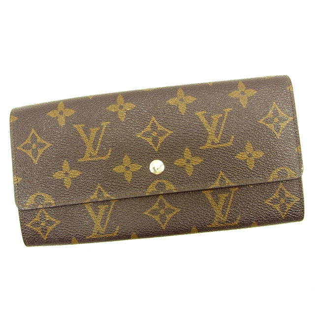 LOUIS VUITTON Long Wallet Purse M61724 Brown Pochette Porto MonÃÂ©credi